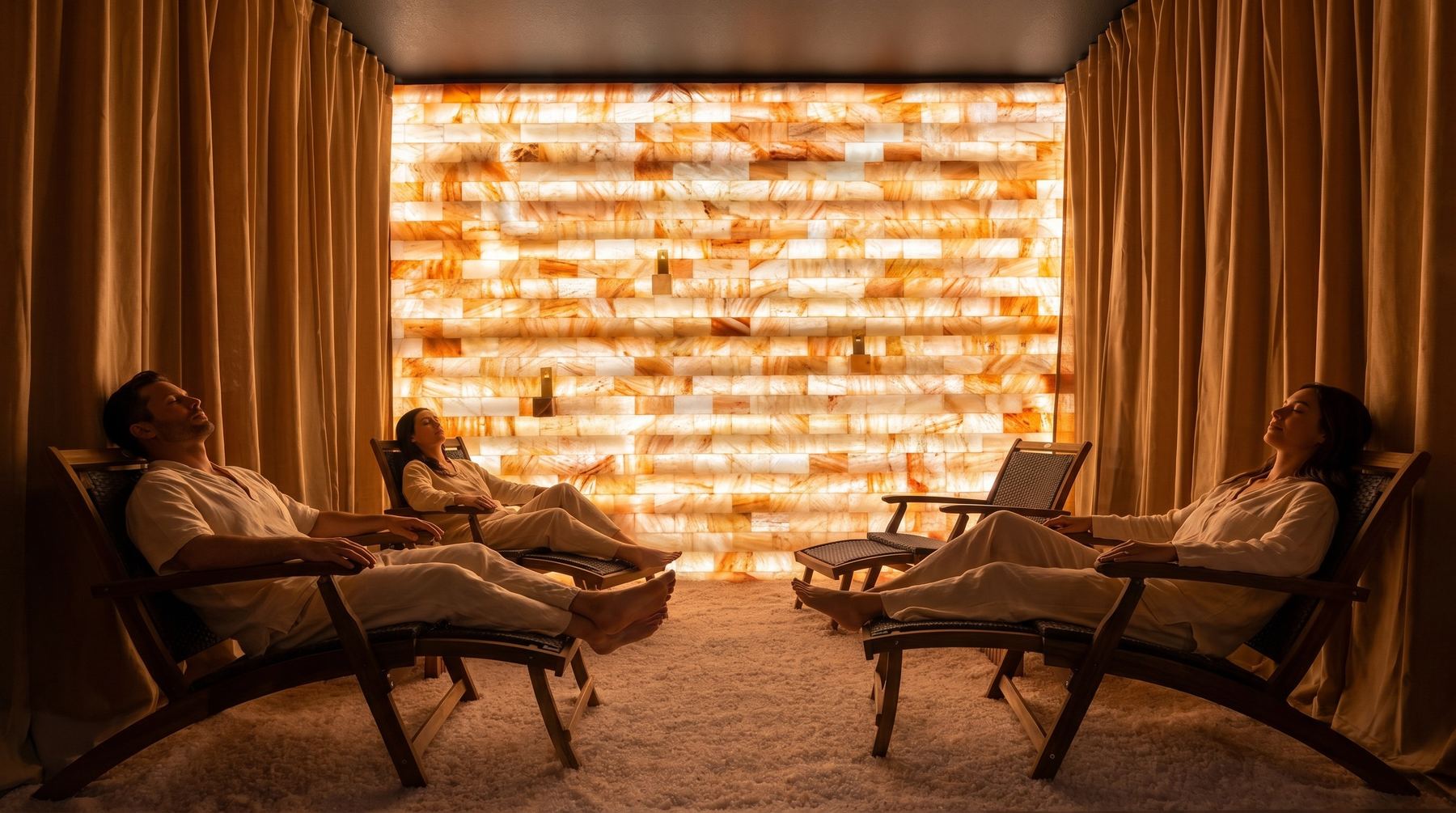 Group session in the salt room