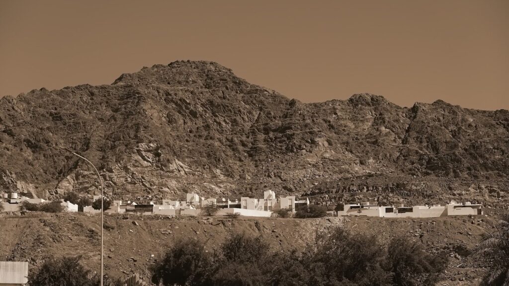 Sepia-toned view of the red rock canyon country around Sedona, Arizona